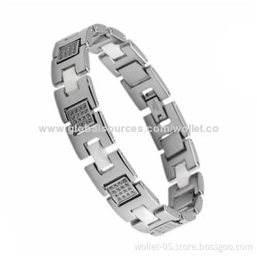 2014 China Manufacturer Wholesale Hot Fashionable Ceramic Bracelet with 316L Stainless Steel